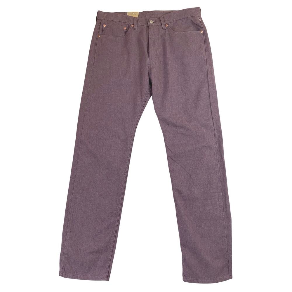 Levi's 505 Straight Leg Pants Men 34x32 Purple Wool Blend Stretch NWT IRREGULAR